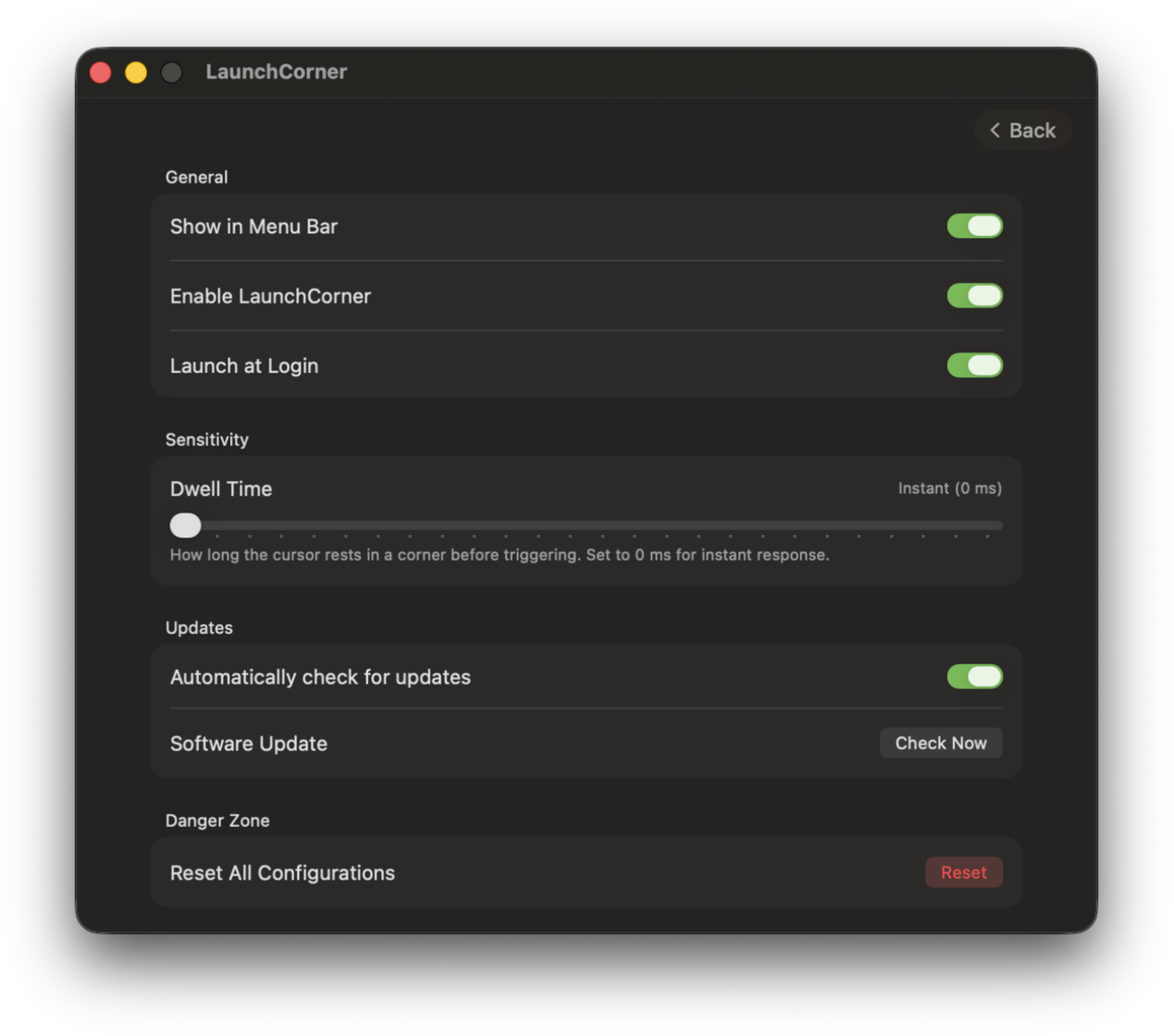 LaunchCorner screenshot 3