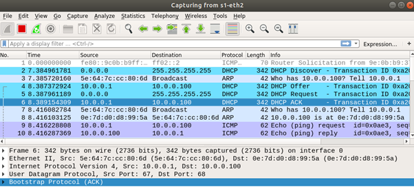 Capture traffic – DHCP Ack