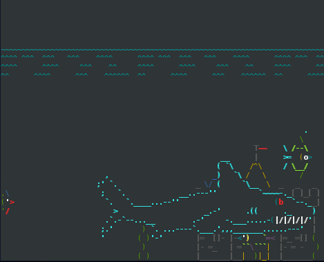 ascii art fish tank