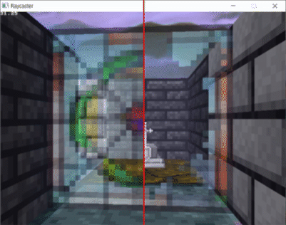 The problem: Sprites behind glass are invisible