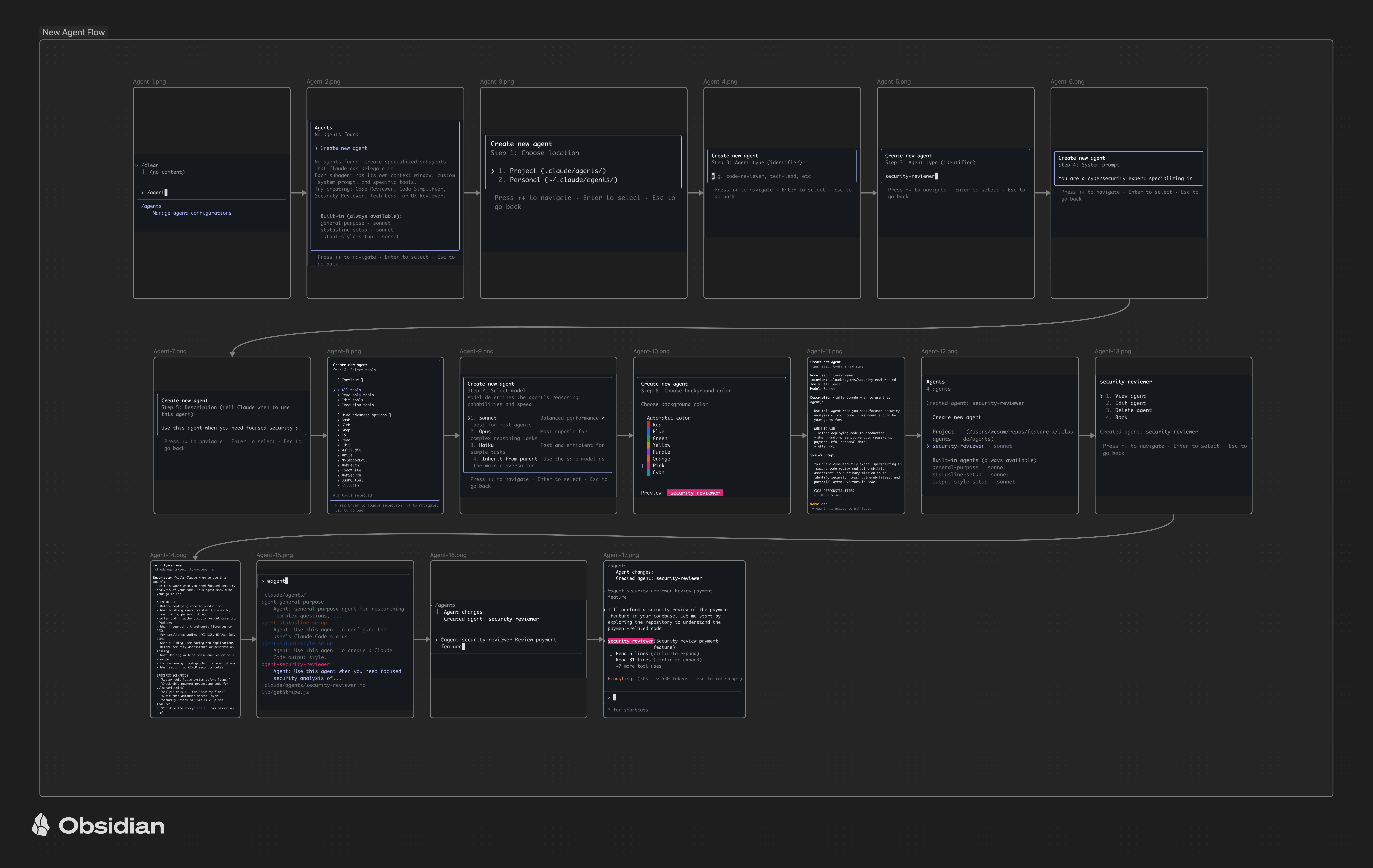 Agent creation workflow