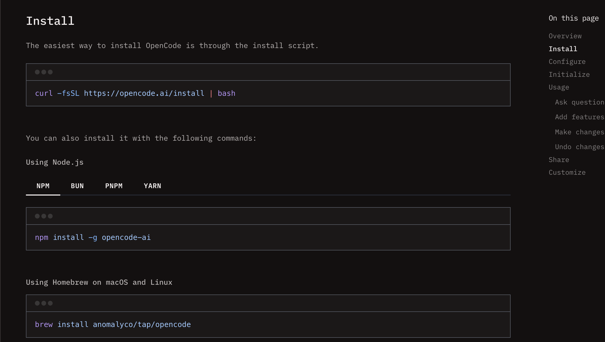 OpenCode Installation