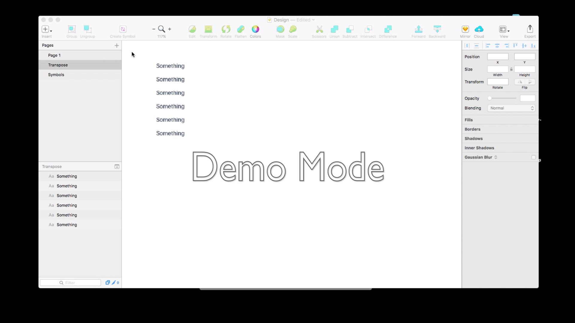 Transpose Settings