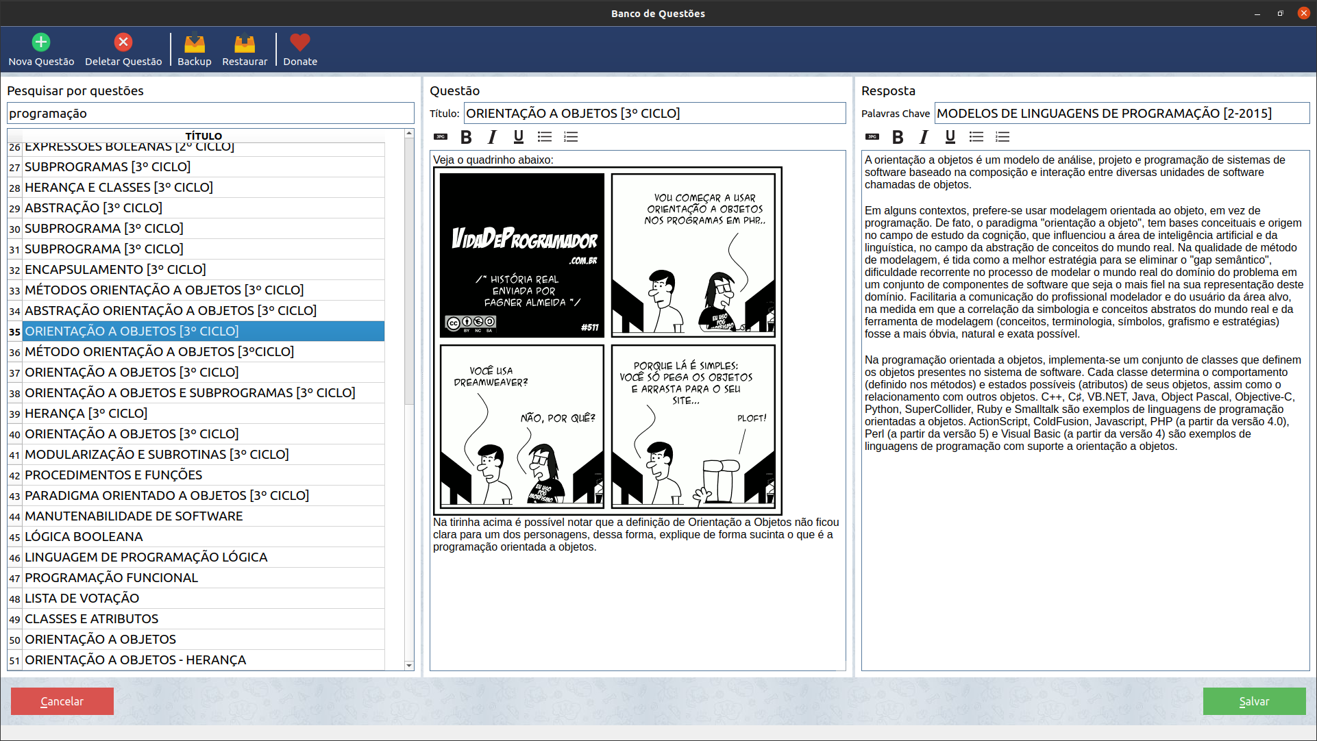 Imagem do programa alt text