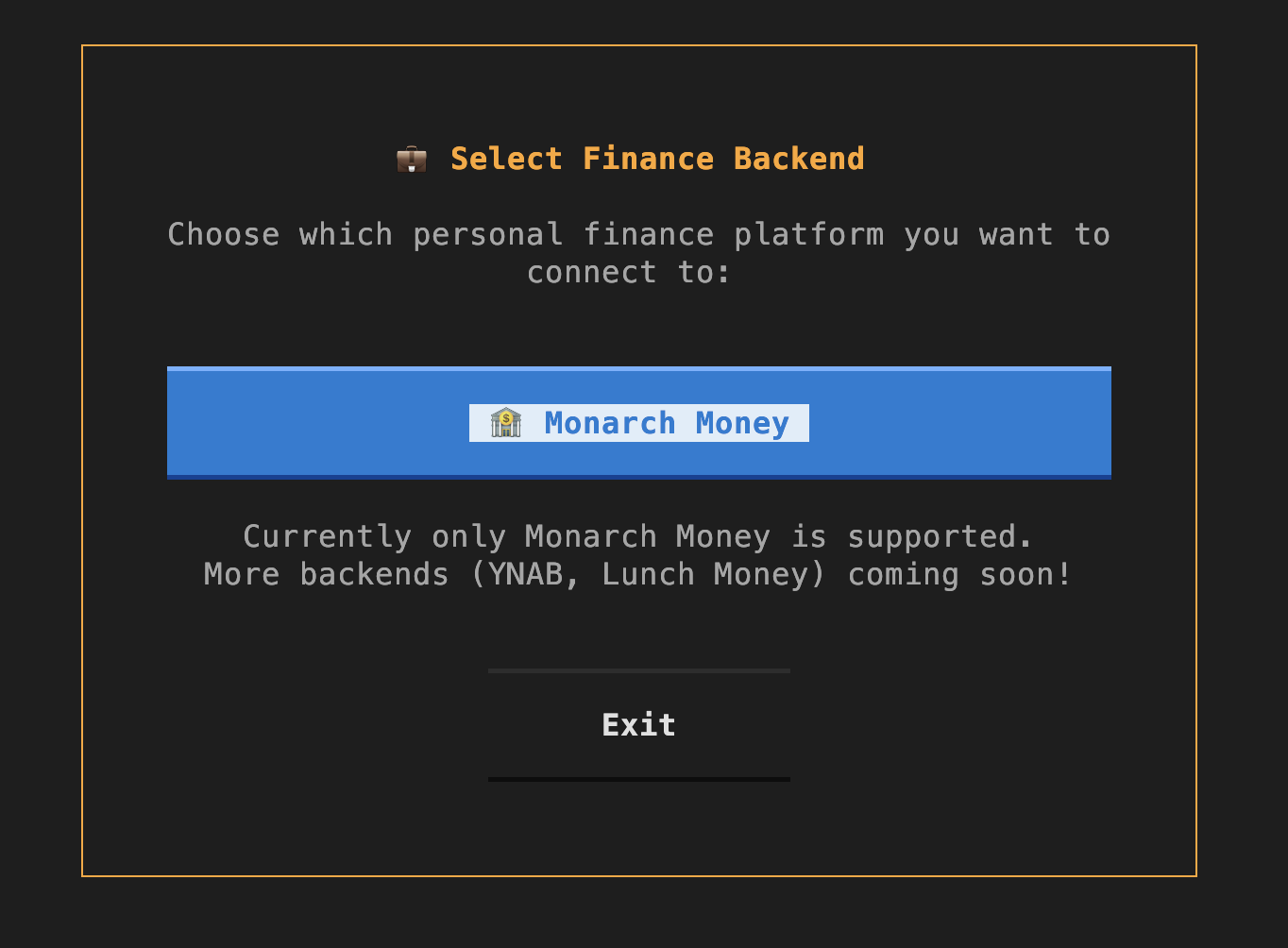 Backend selection