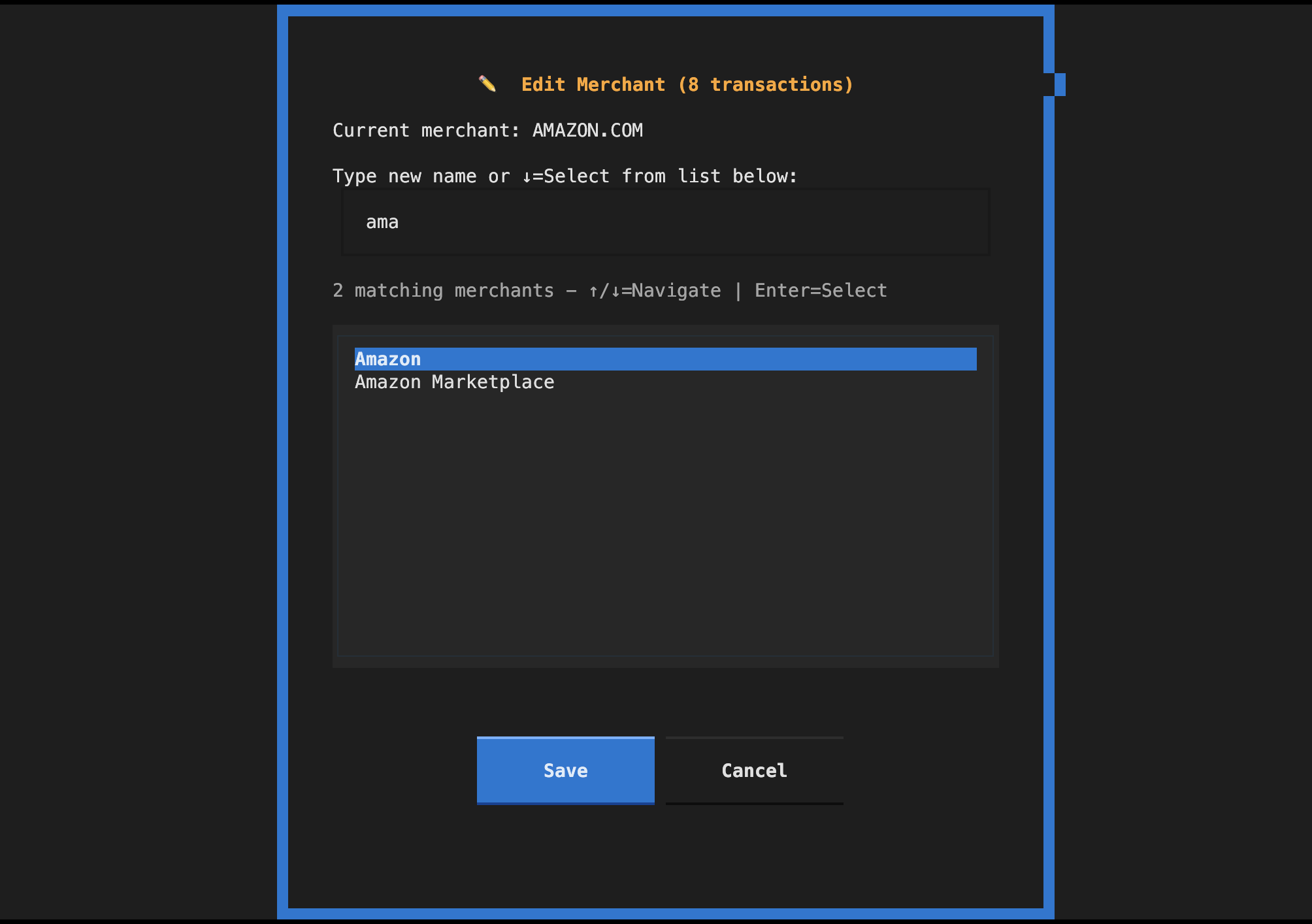 Bulk edit merchant modal