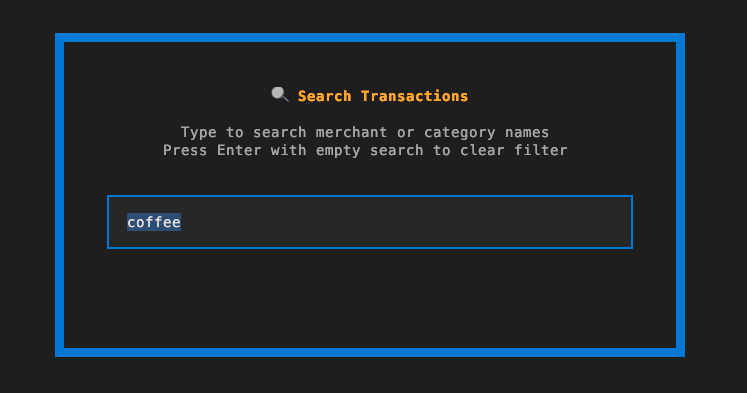 Search modal