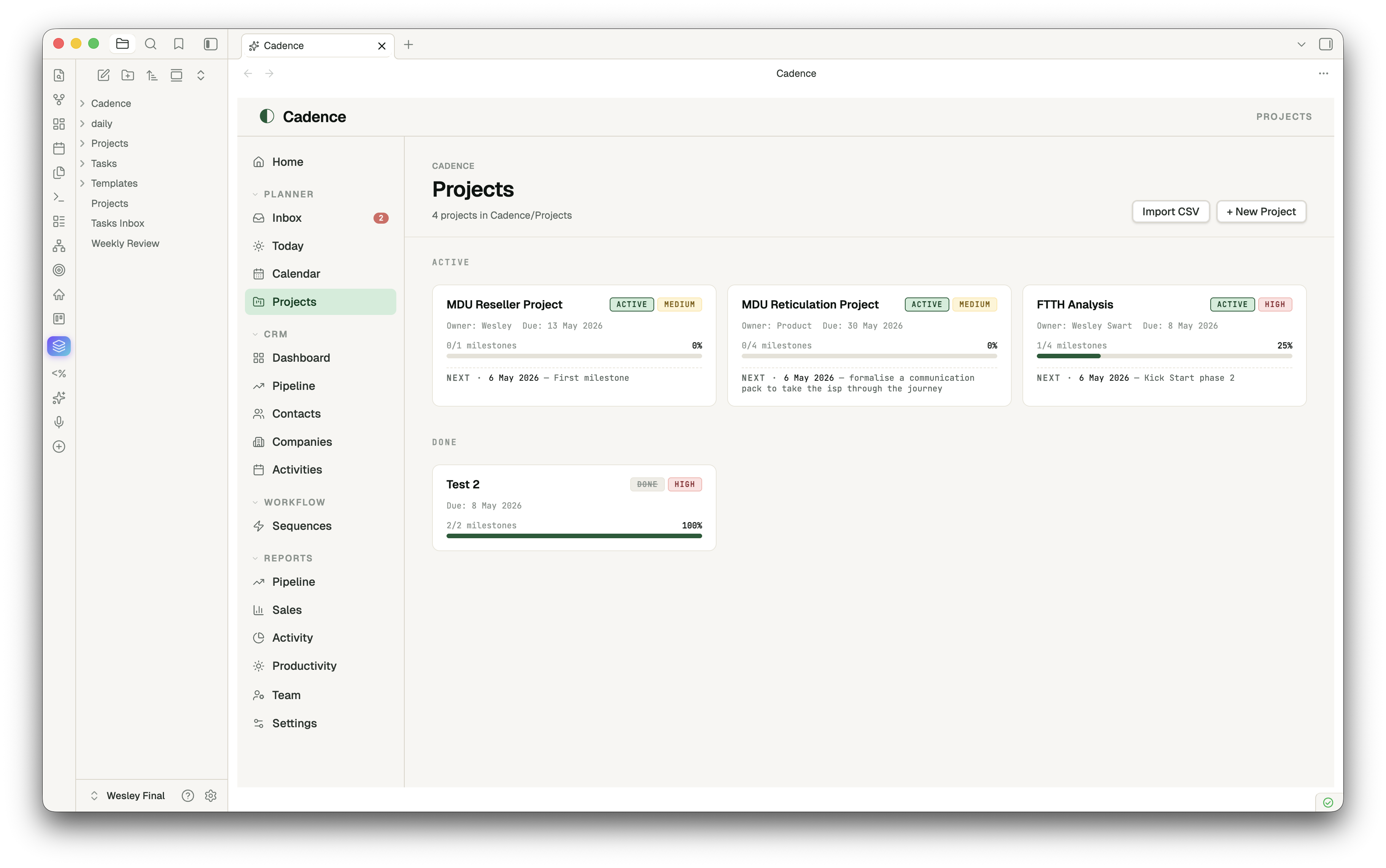 Project detail