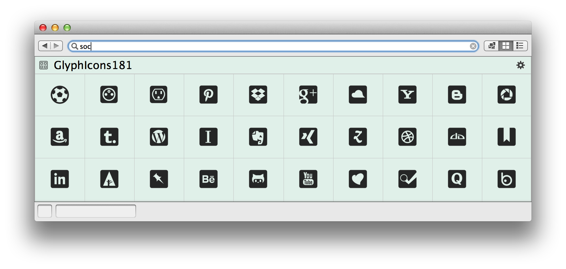 Searchable GlyphIcons Stencil