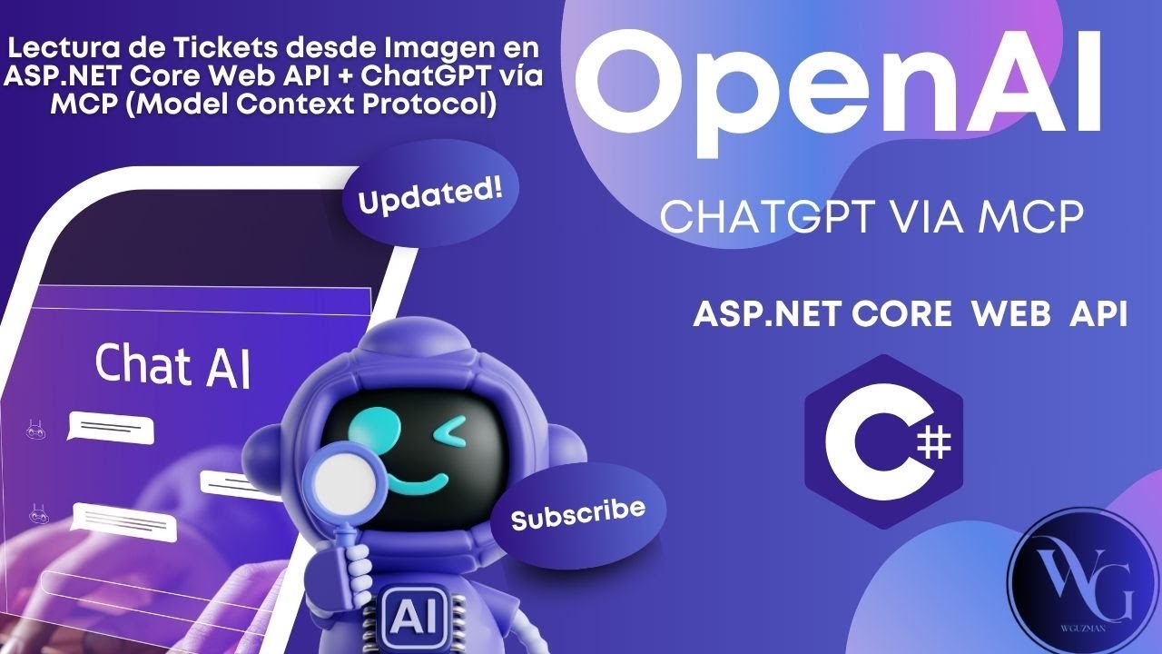 Lectura de Tickets desde Imagen en  ASP.NET Core Web API + ChatGPT vía MCP (Model Context Protocol)