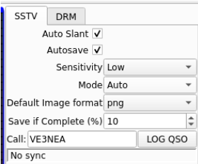 SSTV settings