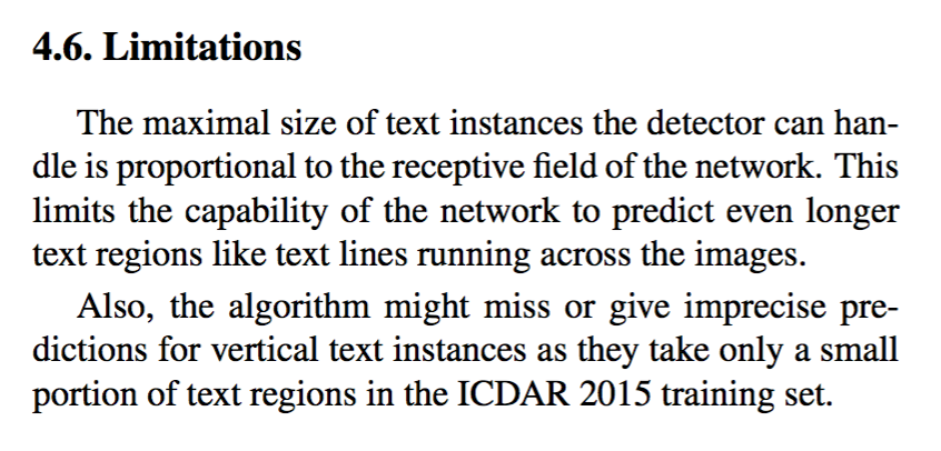 East limitations