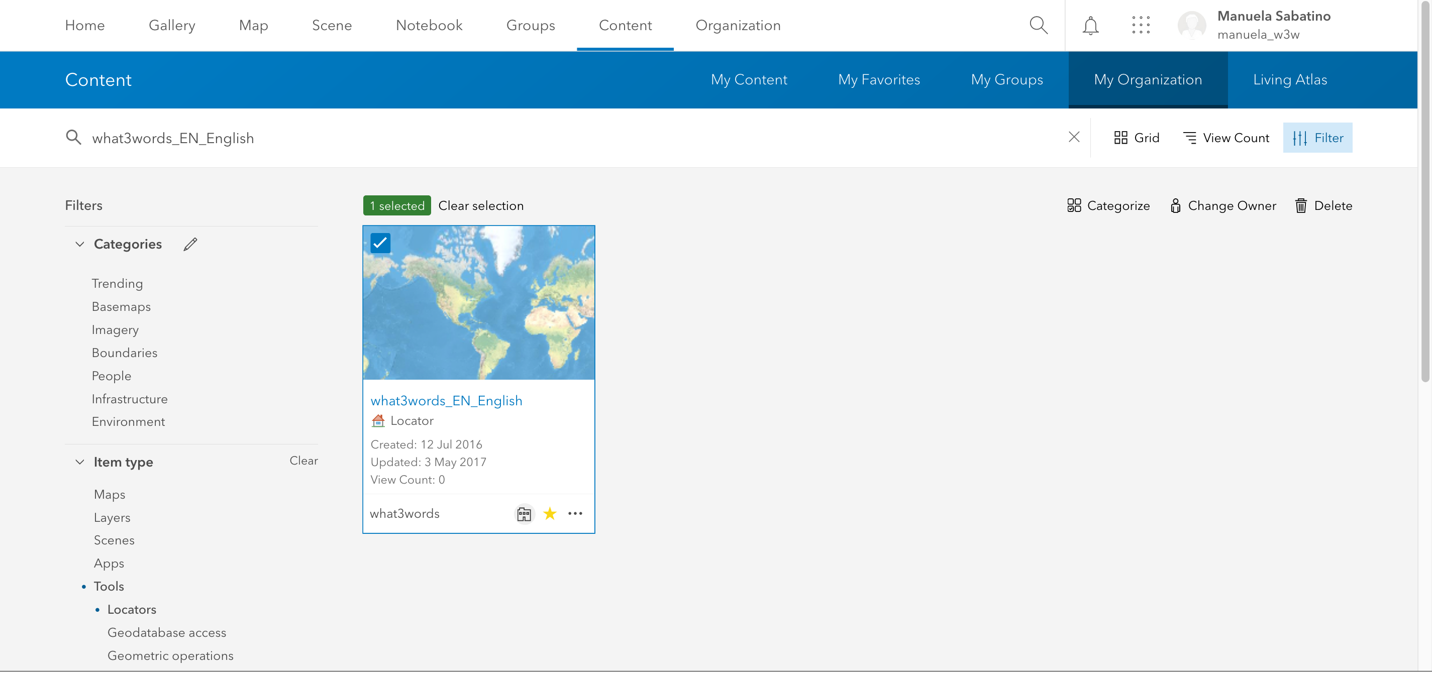 Locator in ArcGIS Online