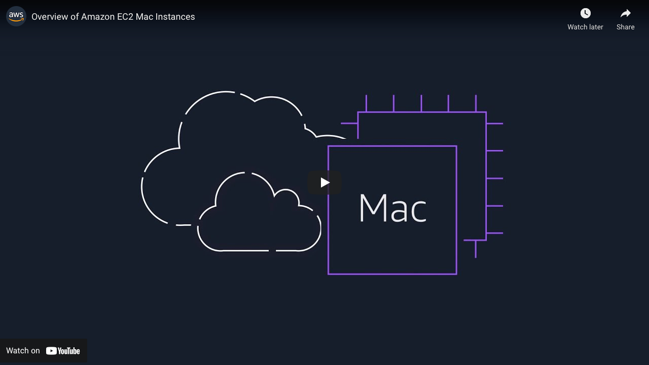 YouTube preview of animated Amazon EC2 Mac explainer video