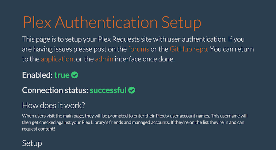 Plex Authentication