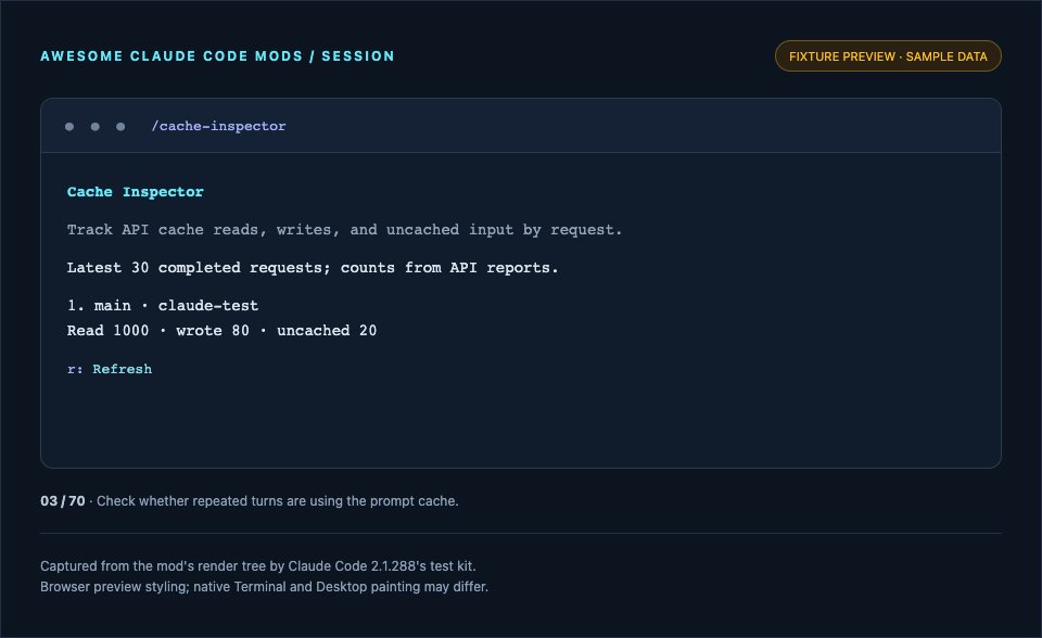 Cache Inspector preview
