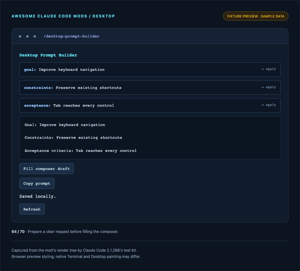 Desktop Prompt Builder preview
