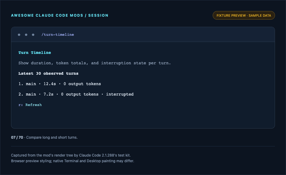 Turn Timeline preview