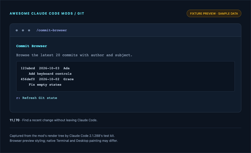 Commit Browser preview