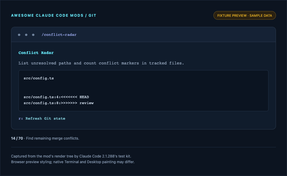 Conflict Radar preview