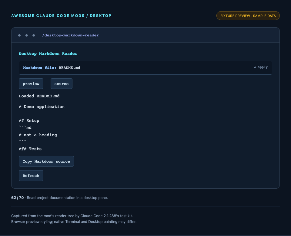 Desktop Markdown Reader preview