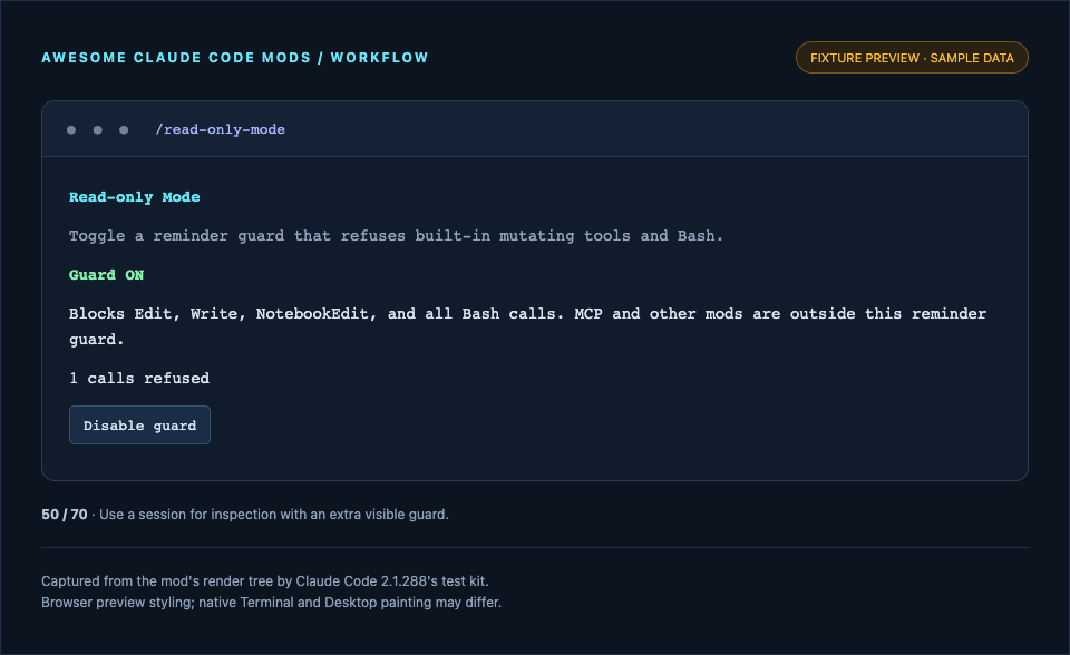 Read-only Mode preview