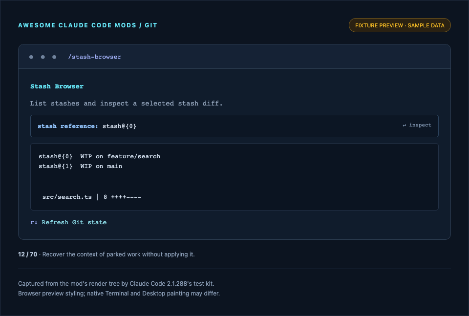 Stash Browser preview