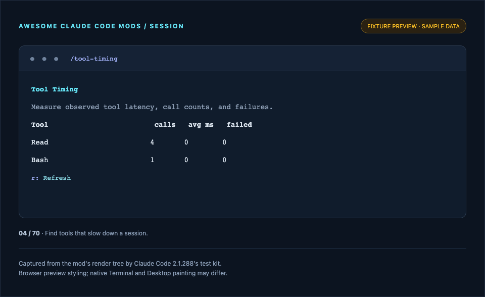 Tool Timing preview