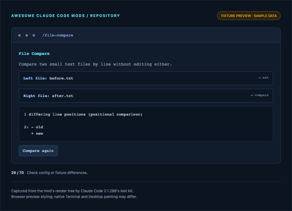 File Compare render preview