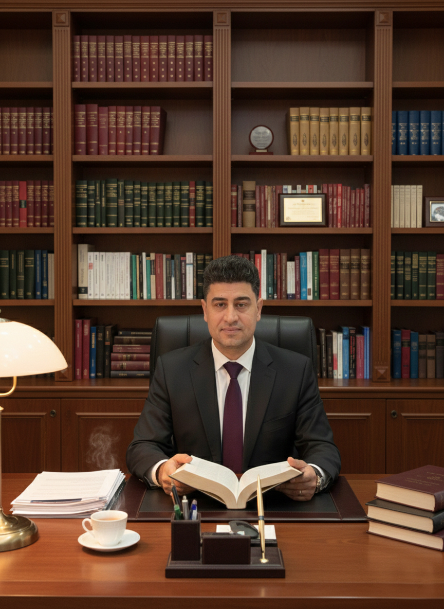 Dr. Waleed in the library