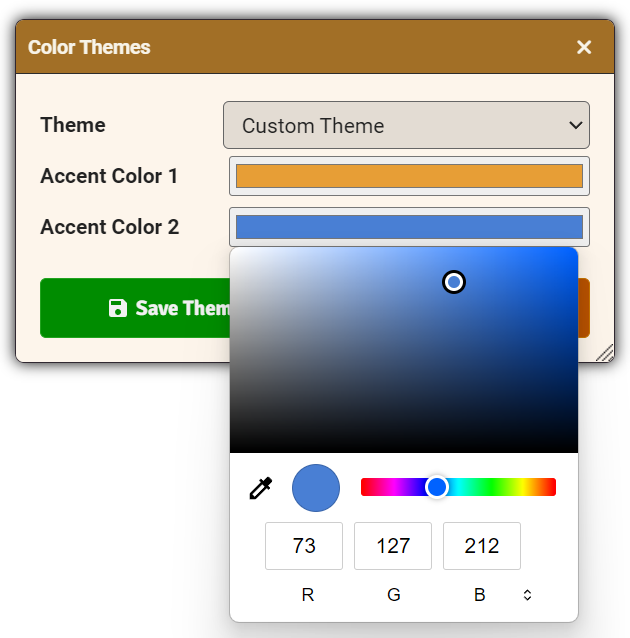 Color Theme Settings