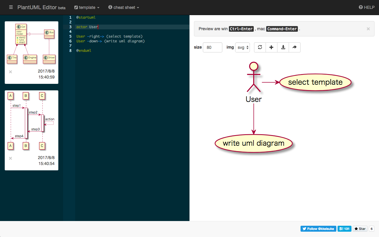 PlantUML Editor