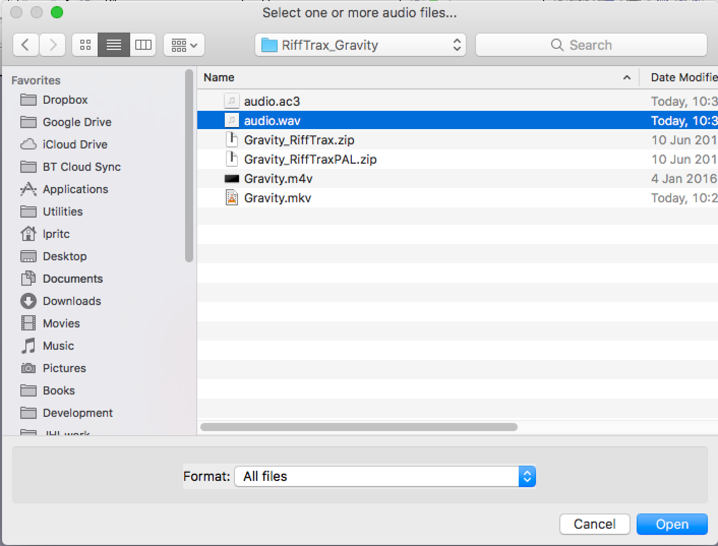 import movie audio 2