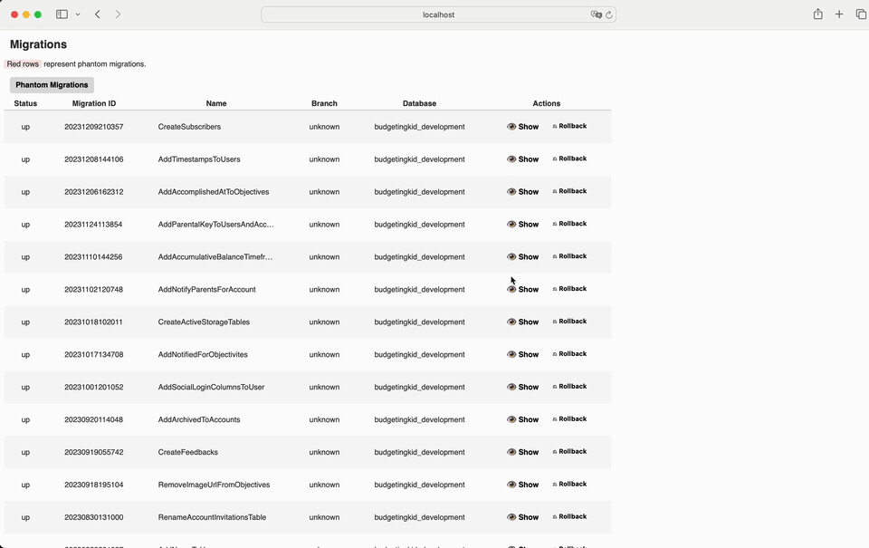 ActualDbSchema animated demo