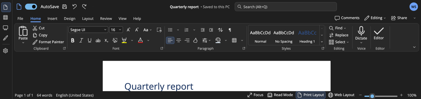 Dark theme