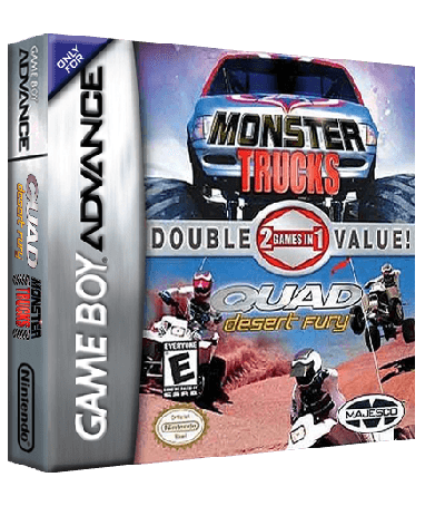 2 Games in 1 - Quad Desert Fury + Monster Trucks
