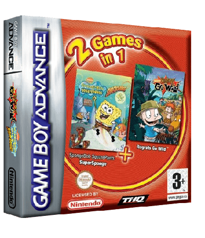 2 Games in 1 - Rugrats - Go Wild + SpongeBob SquarePants - SuperSponge