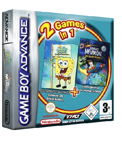2 Games in 1 - SpongeBob SquarePants - Battle for Bikini Bottom + Jimmy Neutron Boy Genius