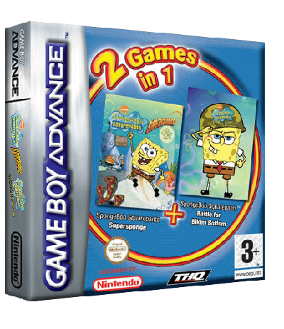 2 Games in 1 - SpongeBob SquarePants - SuperSponge + SpongeBob SquarePants - Battle for Bikini Bottom