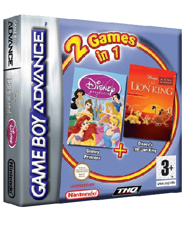 2 Games in 1 - The Lion King + Disney Princess