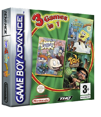 3 Games in 1 - Rugrats - I Gotta Go Party + SpongeBob SquarePants - SuperSponge + Tak and the Power of Juju