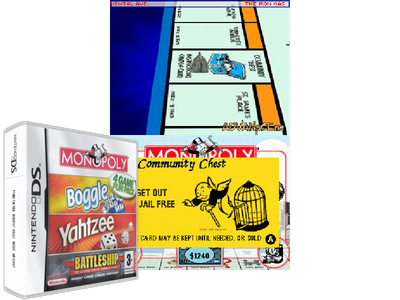 4 GAME FUN PACK - Monopoly + Boggle + Yahtzee + Battleship