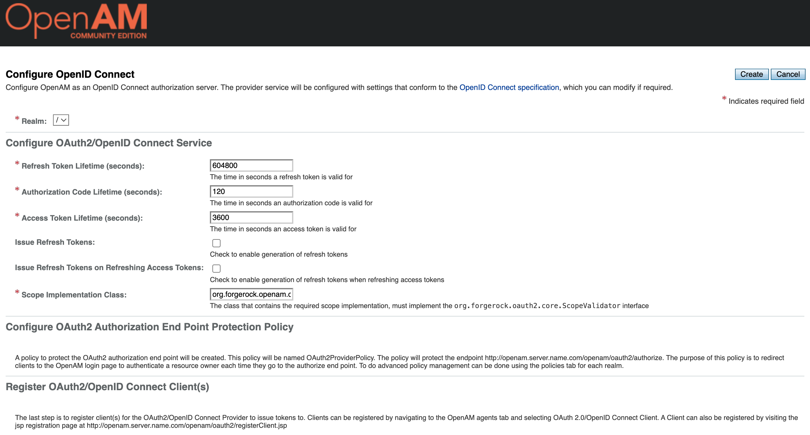 OpenAM Configure OpenID Connect Options