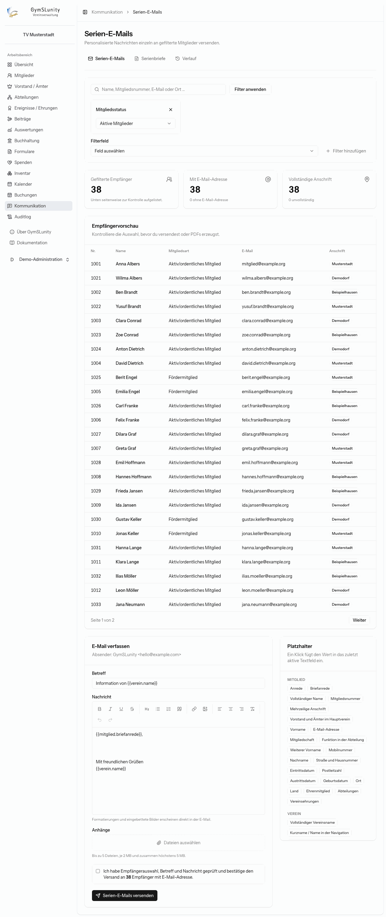 Serien-E-Mail verfassen