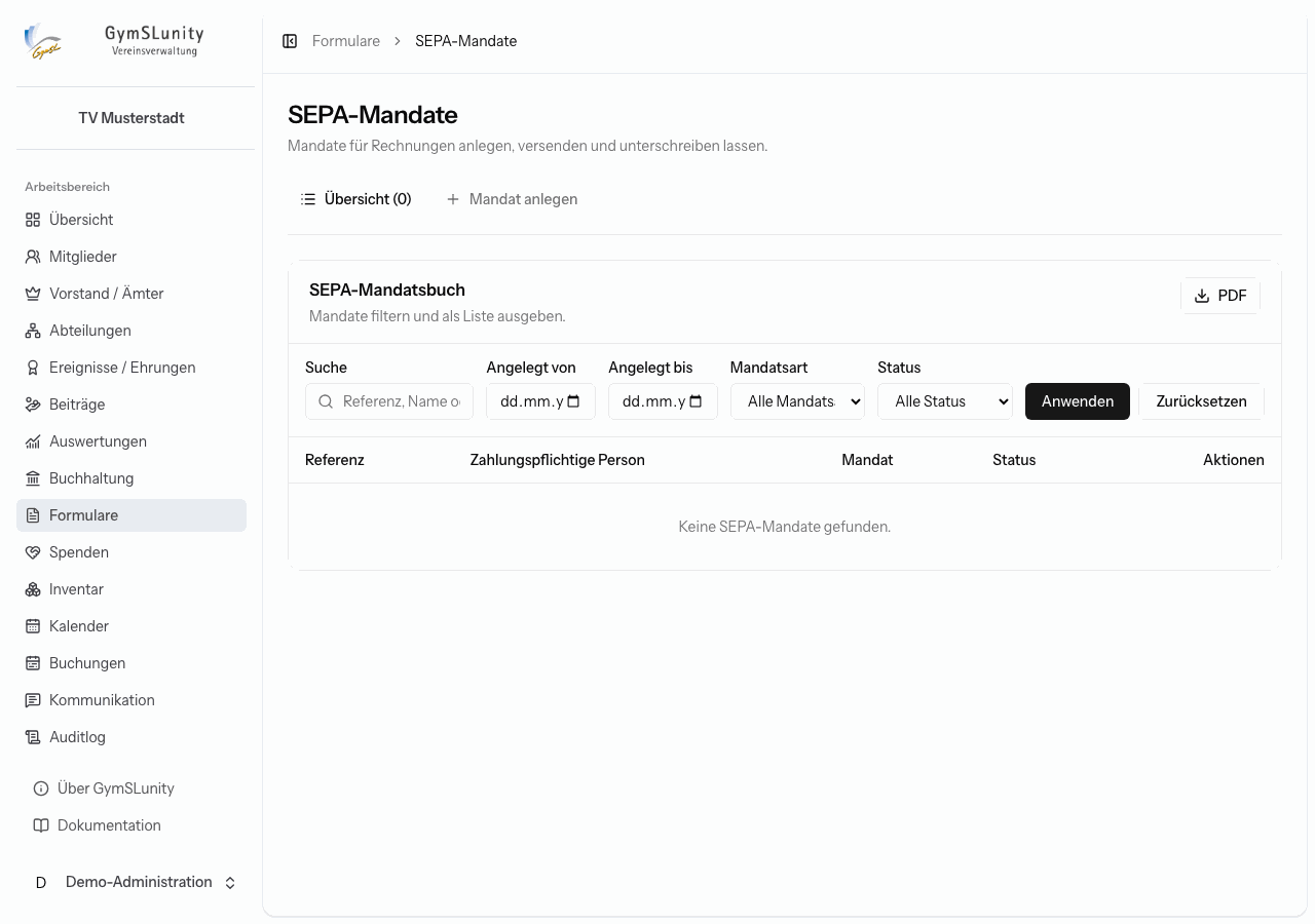 SEPA-Mandate