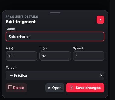 Name, parameter, and folder editor