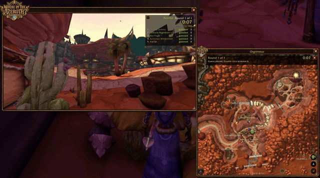 A round of Where in the Azeroth?