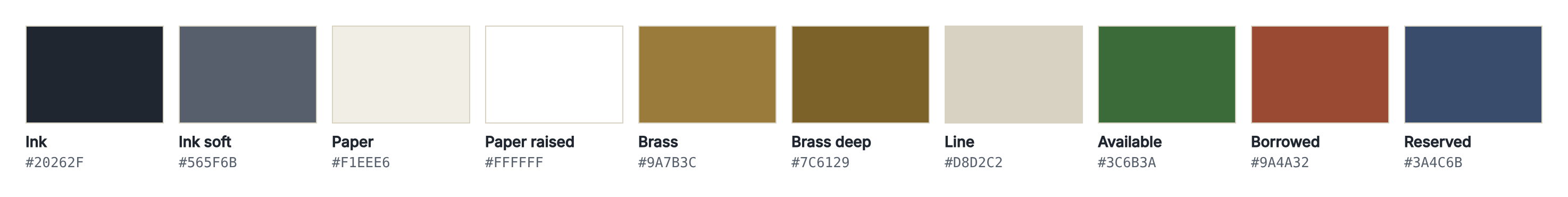 Rappiteca color palette