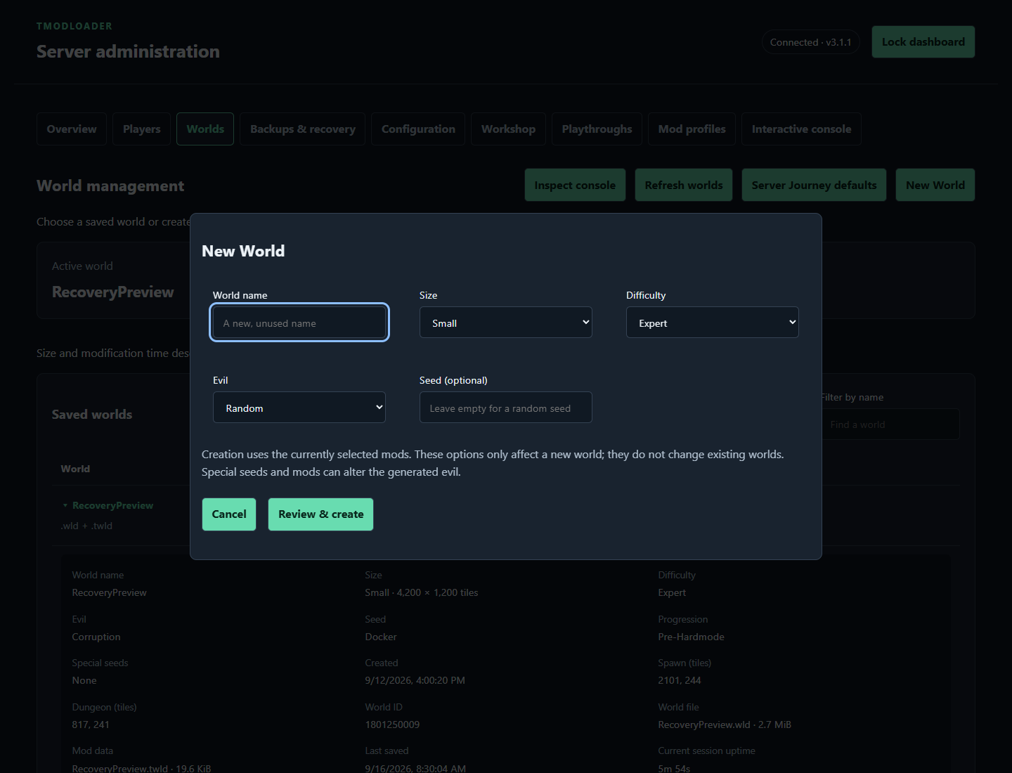 tModLoader-Web-Managed-Server image 4