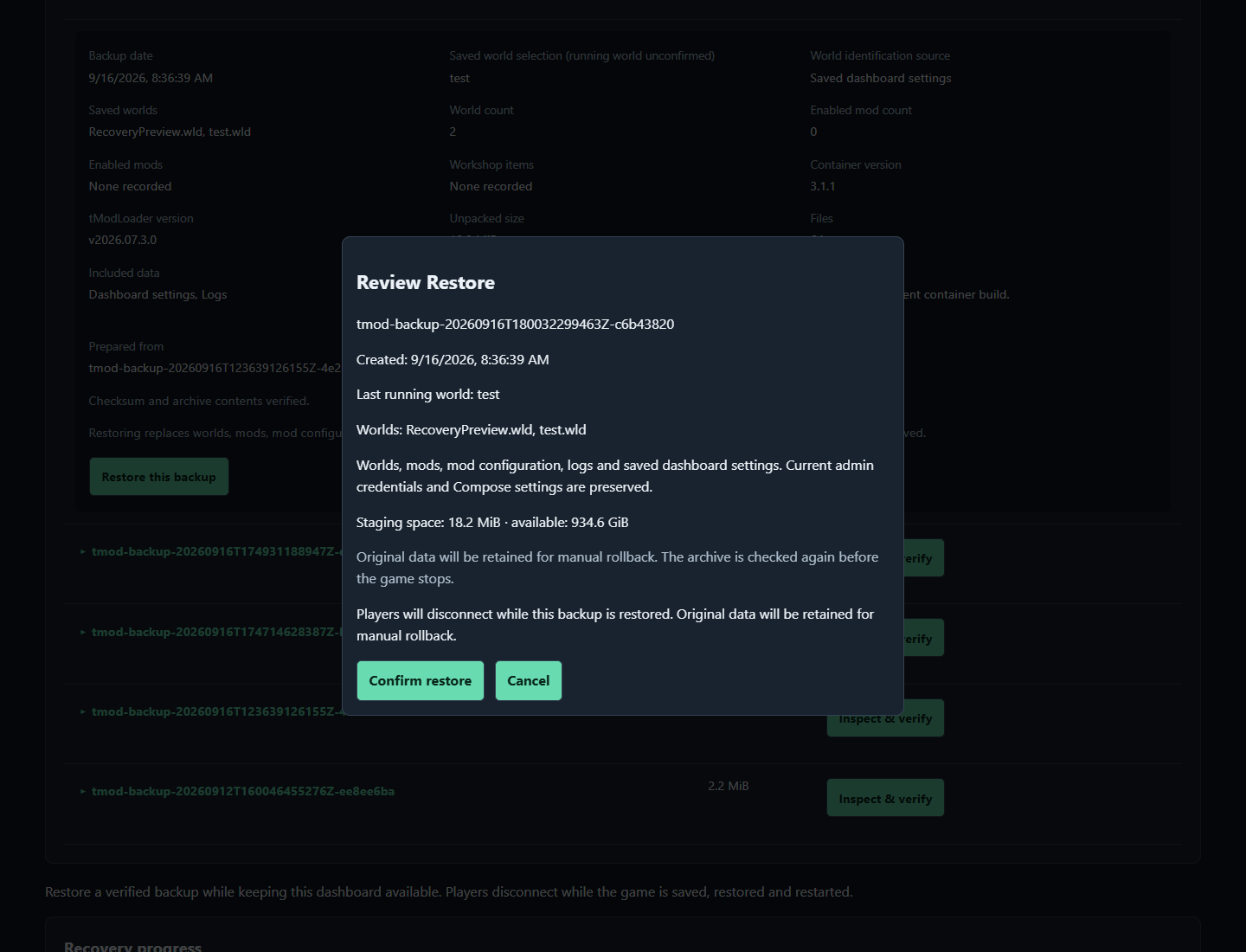 tModLoader-Web-Managed-Server image 6